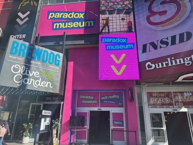 Entrance to Paradox Museum in Las Vegas, Nevada. 